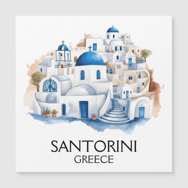 Santorin Grèce Bleu Toit Bâtiments Architecture (Devant)