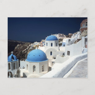 Santorin Grèce île Sunny Carte postale
