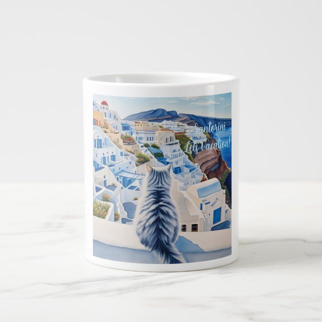 Santorin laisse des vacances ! Mug Specialty (Devant)