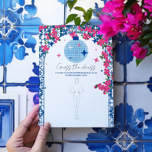 Santorini Mariée rose Devinez la robe Carte de jeu