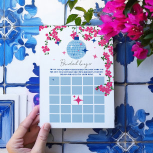 Santorini Pink brique douche bingo Carte de jeu