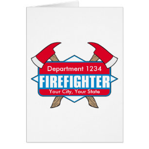 Sapeur-pompier fait sur commande avec des haches