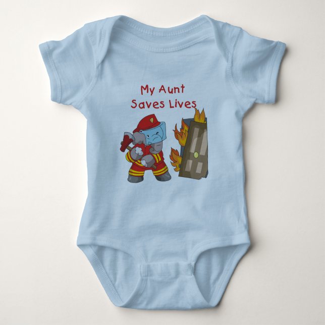 Sapeur-pompier ma tante Saves Lives Tshirts et (Devant)
