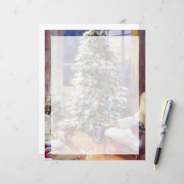 Sapin de Noël à l'ancienne (Devant/Arrière en situation)
