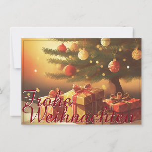 Sapin de Noël avec des cadeaux dorés