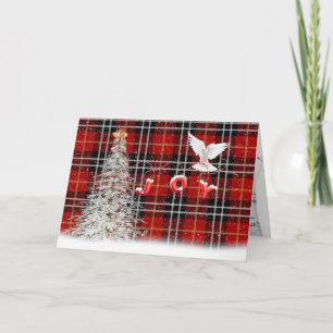 Sapin de Noël blanc et carte de colombe