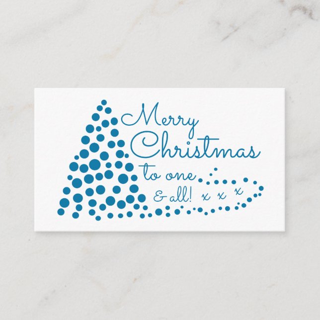 Sapin de Noël bleu, Invitation Ticket à une Soirée (Devant)