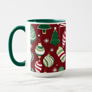 sapin de Noël bonbons ornements tasse à café