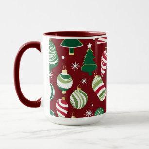 sapin de Noël bonbons ornements tasse à café