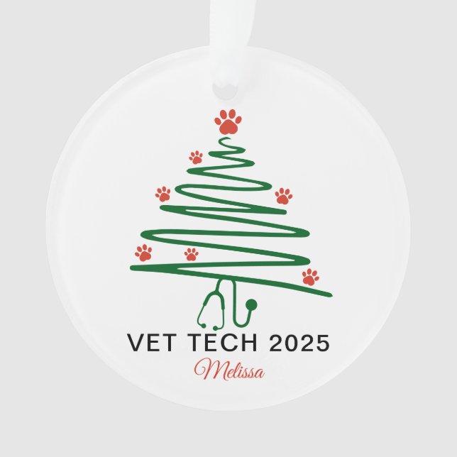 Sapin de Noël de technicien vétérinaire  (devant)