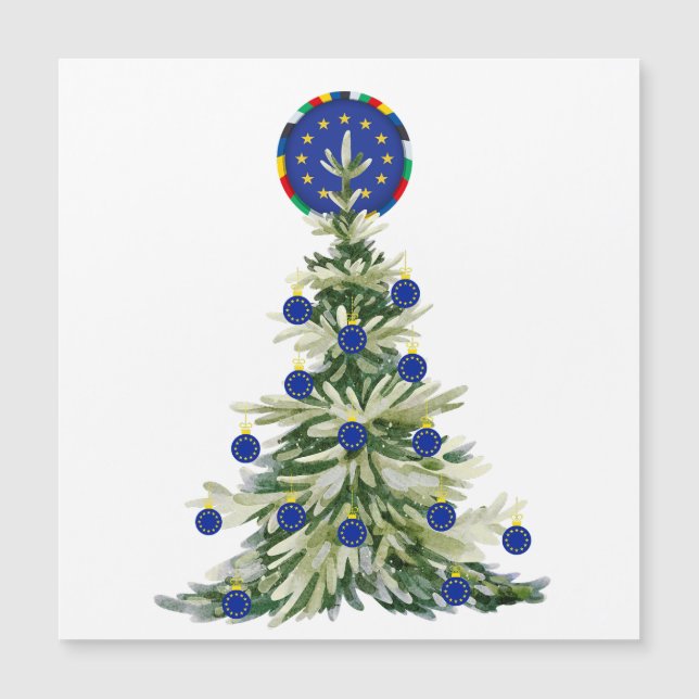 Sapin de Noël - Drapeau de l'Union européenne | EU (Devant)