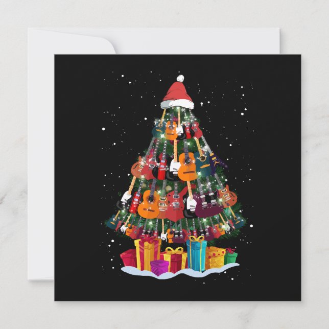Sapin de Noël drôle guitare  (Devant)
