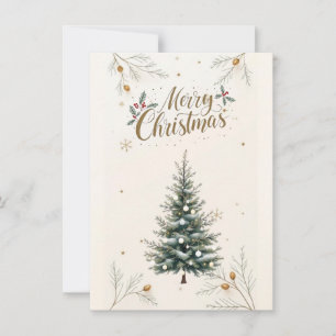 Sapin de Noël élégant et carte "Joyeux Noël".