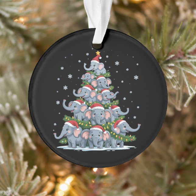 Sapin de Noël éléphant drôle éléphant mignon (Arbre)