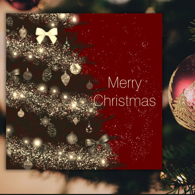 Sapin de Noël en sépia et rouge (Créateur téléchargé)