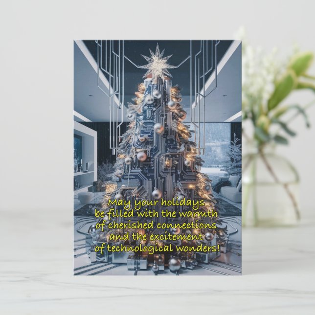Sapin de Noël inspiré d'une carte de circuit (Debout devant)