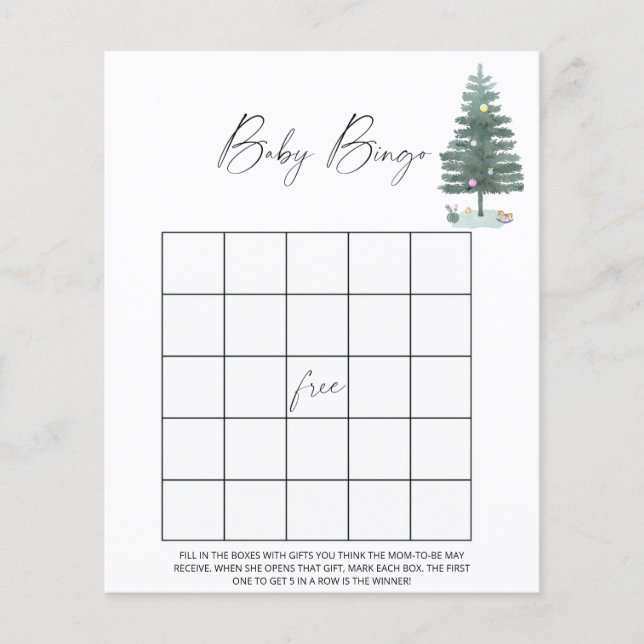 sapin de Noël - jeu de bingo bébé (Devant)