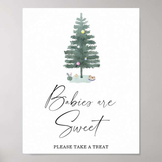 Sapin de Noël - les bébés sont doux affiche (Devant)