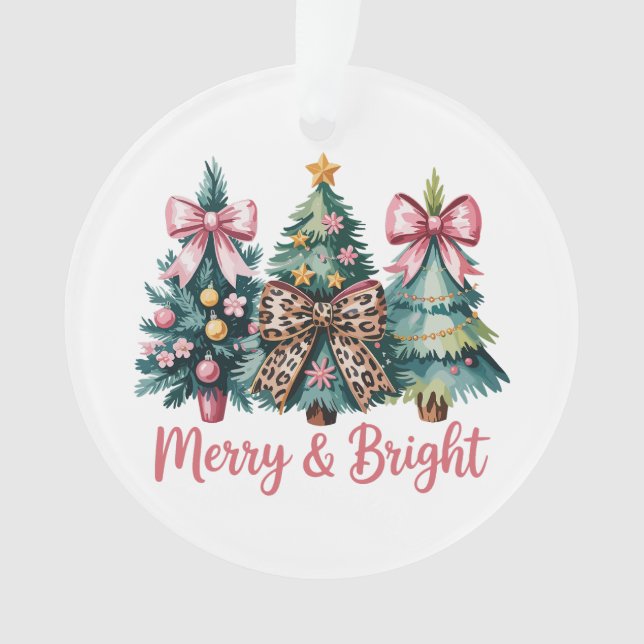 Sapin de Noël Merry And Bright Arc en Léopard Rose (devant)