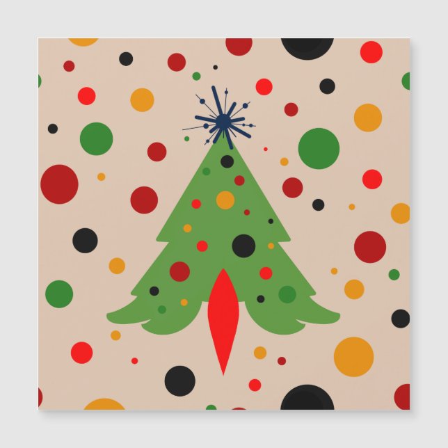 Sapin de Noël Mid Century Modern Rétro Fusée (Devant)