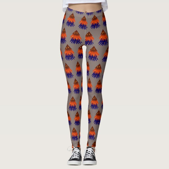 Sapin de Noël multicolore - Leggings (Devant)