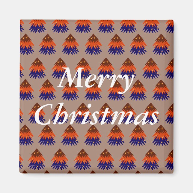 Sapin de Noël multicolore - Magnet (Devant)