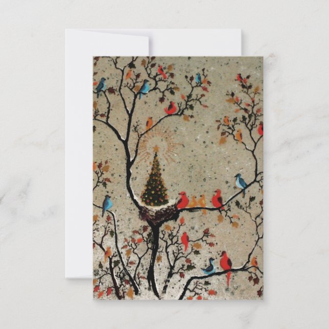 Sapin de Noël Nid ~  Invitations (Devant)