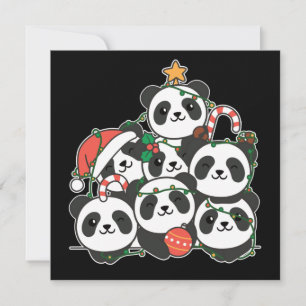 Sapin de Noël Panda Invitation drôle d'animal de N