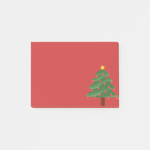 Sapin de Noël sur un Post-It rouge