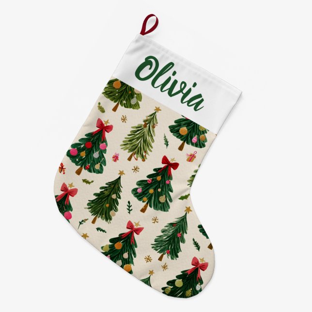 Sapins de Noël festifs Chaussette de fêtes (Devant (Accrochage))