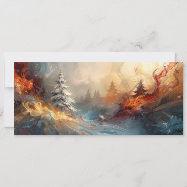 Sapins enneigés éclats de peintures  (Devant)