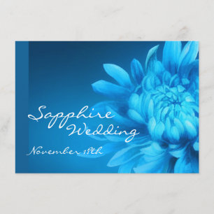 Sapphire 45ème invitation de mariage bleu