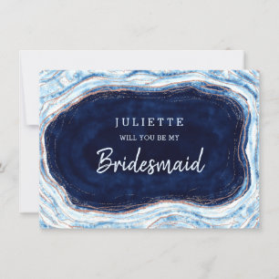Sapphire Blue Geode Be My Bridesmaid Proposition C