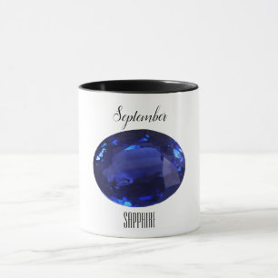 Sapphire Gem Blue Coffee Mug Septembre Birthstone
