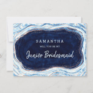Sapphire Geode Be My Junior Bridesmaid Proposition