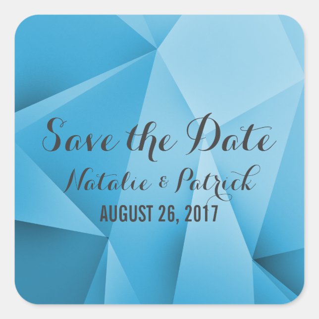Sapphire Jewel Tones Save the Date Stickers (Devant)