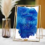 Sapphire Marée Mariage Numéro de table Nom de l'in<br><div class="desc">Cartes de numéro de table de mariage imprimées sur mesure avec un arrière - plan d'aquarelle bleu abstrait pour coordonner avec notre collection Sapphire Tide. Veuillez personnaliser chaque numéro dont vous avez besoin et ajouter chacun à votre panier individuellement pour assurer une impression précise. Utilisez les outils de conception pour...</div>