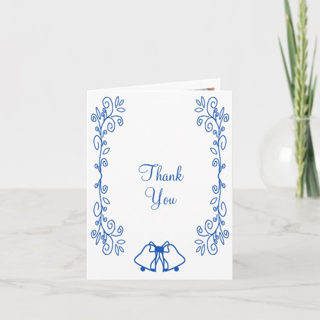 Sapphire Mariage Carte de remerciements Bells Soll (Devant)