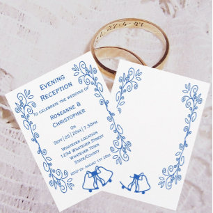 Sapphire Mariage Réception Invitation Cloches