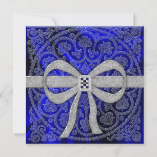 Sapphire Silk Party Invitation