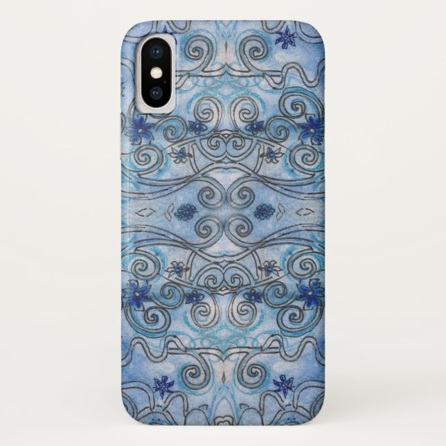 Sapphire Swirls design sur un coque iphone (Dos)