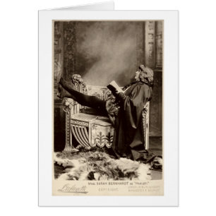 Sarah Bernhardt (1844-1923) comme Hamlet dans le