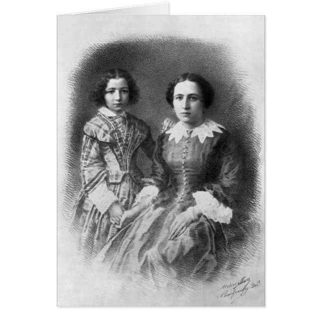 Sarah Bernhardt et sa mère ? (Devant)