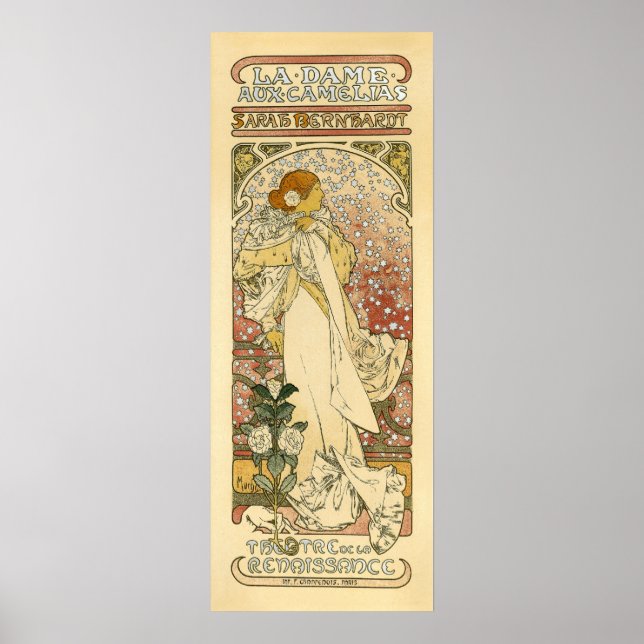 Sarah Bernhardt, La Dame aux Camélias Poster (Devant)