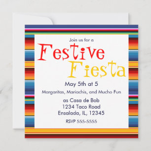 Sarape Cinco de Mayo Invitation