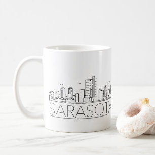 Sarasota, Floride Stylisé Skyline Café Mug