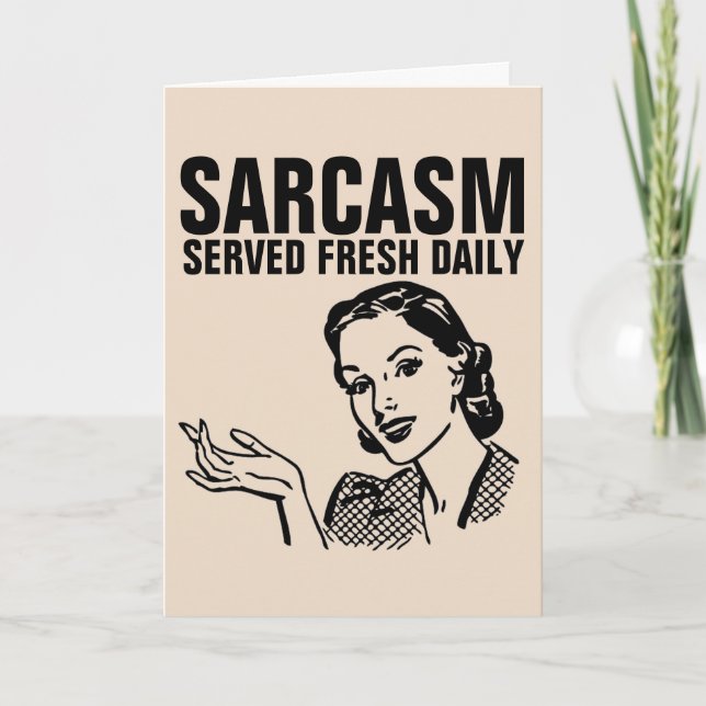 SARCASM A SERVI QUOTIDIENNEMENT DES CARTES VINTAGE (Devant)
