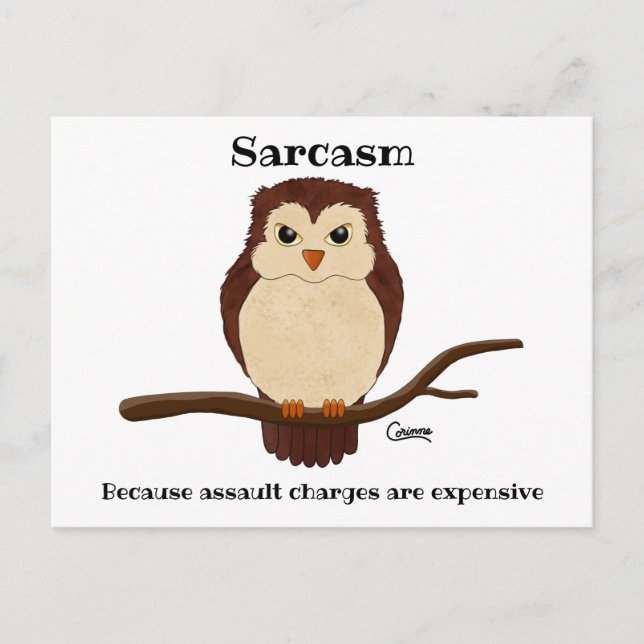 Sarcasm Owl - Carte postale (Devant)
