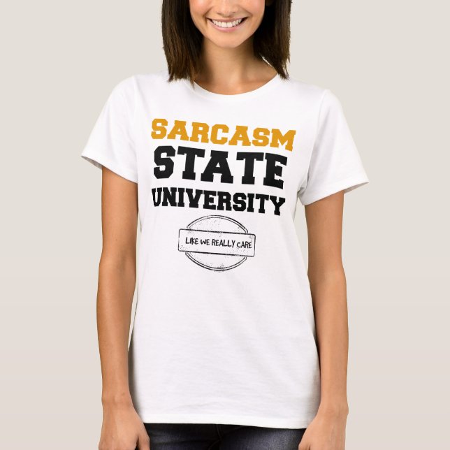 Sarcasm State Bella+Canvas Boxy Crop Top T-Shirt (Devant)