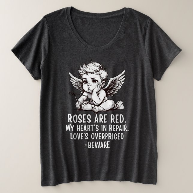 Sarcastic Anti-Valentine Cupid T-Shirt (Design devant)